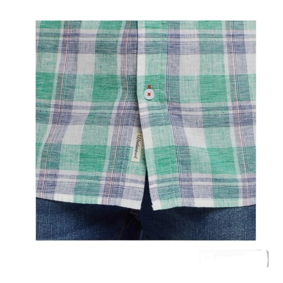 Weatherproof Men Casual Short Sleeve Woven Button Down Shirt Size M Linen Blend - Picture 4 of 12